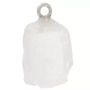 Pendente pietra grezza - Pietra natale di giugno - Argento 925 - Pietra di luna x1