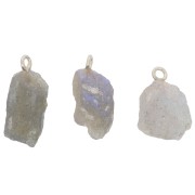 Pendente pietra grezza-Pietra natale di settembre - Labradorite in argento 925 x1