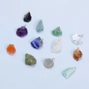 Pendente pietra grezza-Pietra natale di settembre - Labradorite in argento 925 x1