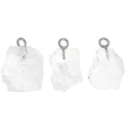 Pendente in pietra grezza pietra natale ottobre Argento 925 Cristallo di rocca x1