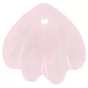 Zecchino conchiglia da 12 mm - Quarzo rosa x1