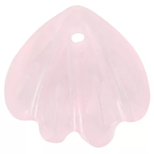 Zecchino conchiglia da 12 mm - Quarzo rosa x1