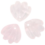 Zecchino conchiglia da 12 mm - Quarzo rosa x1