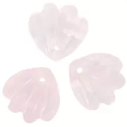 Zecchino conchiglia da 12 mm - Quarzo rosa x1