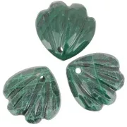 Zecchino conchiglia da 12 mm - Malachite x1