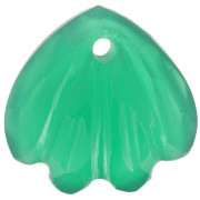 Zecchino conchiglia da 12 mm in pietra preziosa colorata - Onice verde x1|raw }}