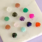 Zecchino conchiglia da 12 mm - imitazione della corniola x1