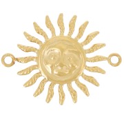 Distanziatore sole - 2 anelli - 18x14 mm - Acciaio inossidabile 304L dorato x1