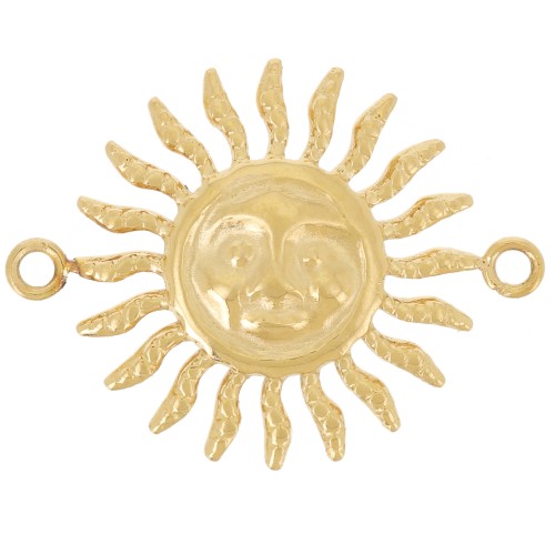 Distanziatore sole - 2 anelli - 18x14 mm - Acciaio inossidabile 304L dorato x1