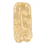 Pendenti rettangolari martellati 33x15 mm - Acciaio inossidabile 304L dorato x2