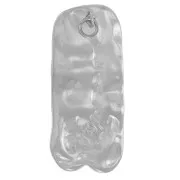 Pendenti rettangolari martellati 33x15 mm - acciaio inox 304L x2