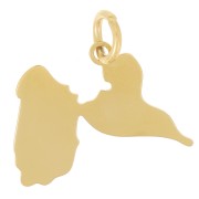 Pendente Guadalupe 14x19 mm - Acciaio inossidabile 316L dorato x1|raw }}