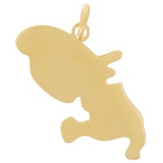 Pendente Martinique 25x14 mm - Acciaio inossidabile 316L dorato x1|raw }}