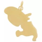 Pendente Martinique 25x14 mm - Acciaio inossidabile 316L dorato x1