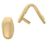 Gancio per pendente 7x3 mm - Acciaio inox 304L dorato x5