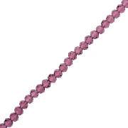 Amethyst - Perle sfaccettate rotonde - rotonde appiattite - 6x5 mm Ametista x40cm Perle sfaccettate rotonde - rotonde appiattite - 6x5 mm Ametista x40cm
