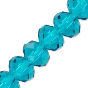 Tonde schiacciate sfaccettate mm. 6x4.5 Blue Zircon x40cm|raw }}