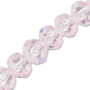 Tonde schiacciate sfaccettate mm. 6x4 Light Rose x40cm