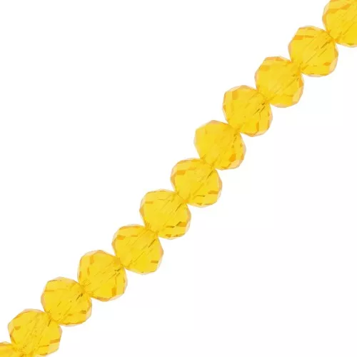 Tonde schiacciate sfaccettate mm. 6x4 Giallo x40cm