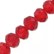 Tonde schiacciate sfaccettate mm. 6x4 Siam x40cm