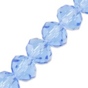 Perle sfaccettate rotonde - rotonde appiattite - 6x5 mm Zaffiro chiaro x37cm|raw }}