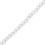 Perla a disco sfaccettate - rotonde appiattite 4,5x4 mm - Crystal x40 cm