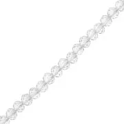 Perla a disco sfaccettate - rotonde appiattite 4,5x4 mm - Crystal x40 cm