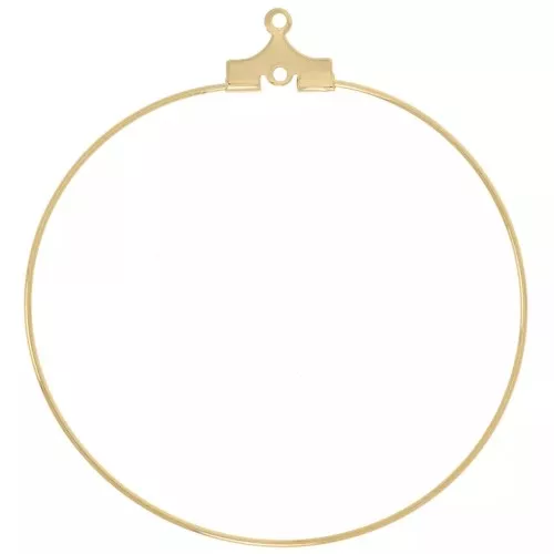 Orecchini cerchio a decorare 40 mm - Dorato x2