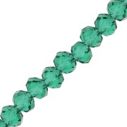 Tonde schiacciate sfaccettate mm. 4x3.5 Emerald x42cm