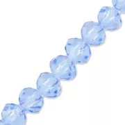 Tonde schiacciate sfaccettate mm. 4.5x3.5  Light Sapphire x42cm