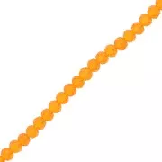 Mandarine - Perla sfaccettata rotonda - rotonda appiattita - 4x3,5 mm Tangerine x41cm Perla sfaccettata rotonda - rotonda appiattita - 4x3,5 mm Tangerine x41cm
