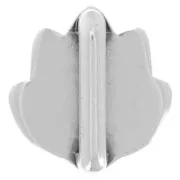 Passante slider fiore di loto per laccio da 10 mm placcato argento antico x1