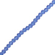 Perla a disco sfaccettate - rotonde appiattite - 4,5x3,5 mm Zaffiro x40 cm