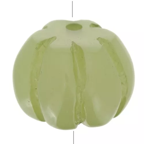 Perlina Zucca 12 mm in resina opaca - Olive x1