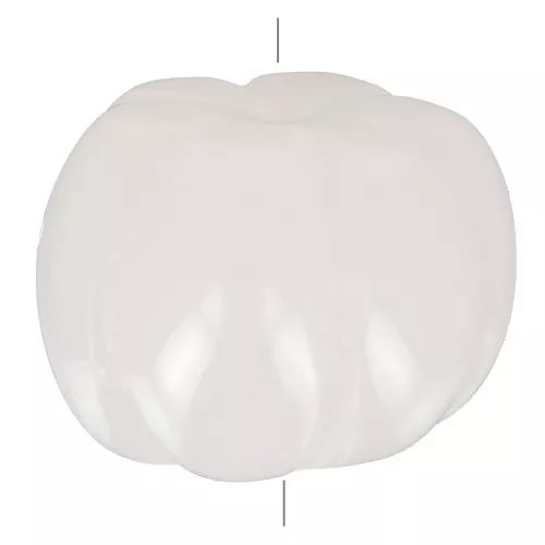 Perlina Zucca 12 mm in resina opaca - Bianco x1