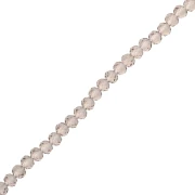 Perla a disco sfaccettate - rotonde appiattite 4x3,5 mm Black Diamond x 38 cm