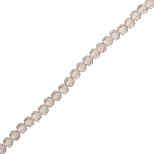 Perla a disco sfaccettate - rotonde appiattite 4x3,5 mm Black Diamond x 38 cm