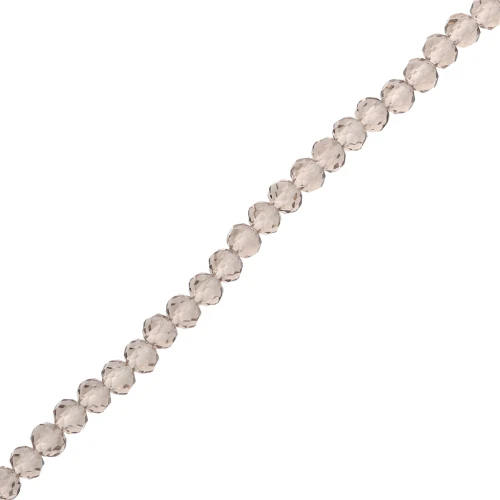 Perla a disco sfaccettate - rotonde appiattite 4x3,5 mm Black Diamond x 38 cm