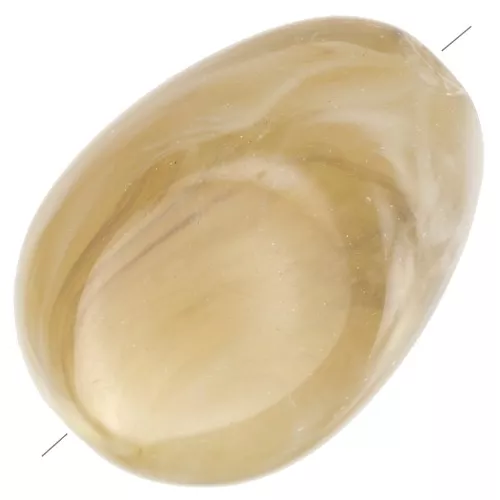Perline piatte irregolari 18x13 mm in acrilico - Khaki marmorizzato x10
