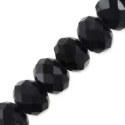 Tonde schiacciate sfaccettate mm. 6x4 Jet x40cm