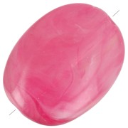 Perle piatte irregolari in acrilico 19x15mm Rosa marmorizzato x10