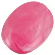 Perle piatte irregolari in acrilico 19x15mm Rosa marmorizzato x10