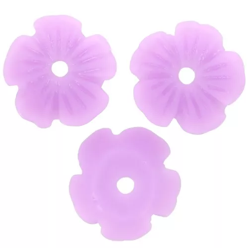 Coppette fiore in resina 10 mm - Lilla x12