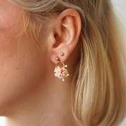 Coppette fiore in resina 10 mm - Lilla x12