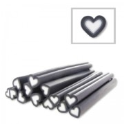 Canna Argilla polimerica 5x50 mm Cuore Grigio Antracite|raw }}