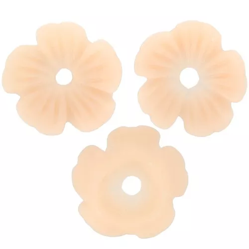 Coppette fiore in resina 10 mm - Salmone chiaro x12