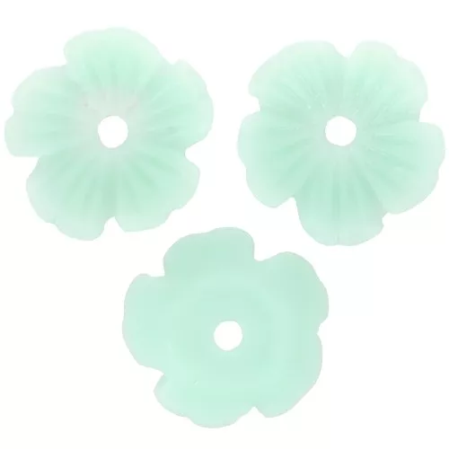 Coppette fiore in resina 10 mm - Acquamarina x12