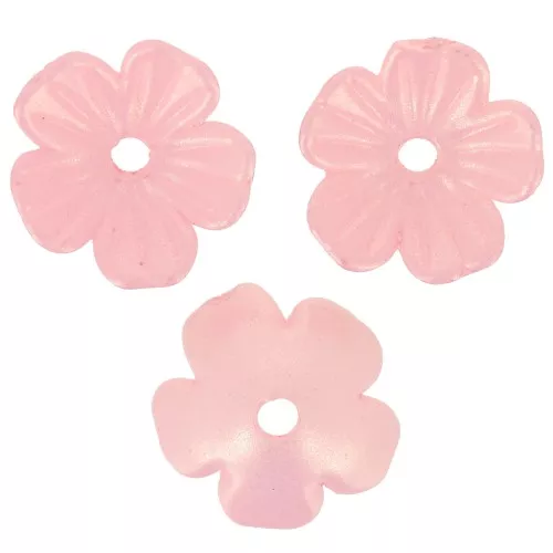 Coppette fiore 11 mm in acrilico - Rosa cangiante x12