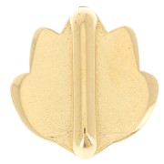 Passante slider fiore di loto per laccio da 10 mm dorato oro fino x1
