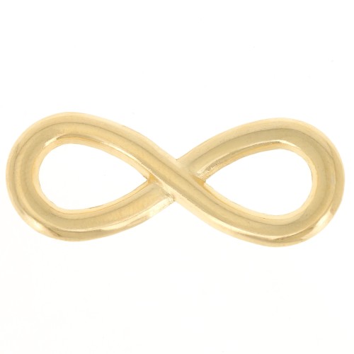 Distanziatore infinito per bracciale o collana 30x11 mm Dorato con oro fino x1